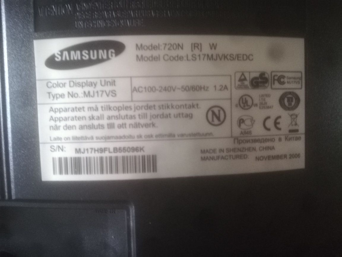 Monitor 17 Samsung