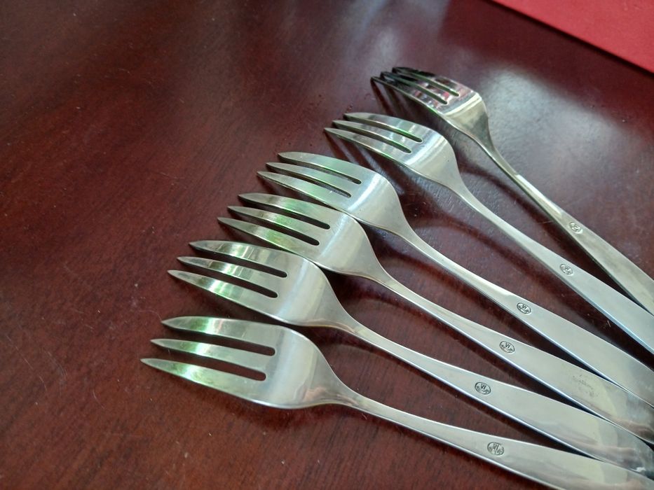 Wzór angielski Posrebrzane widelczyki hefra met 90 grubosrebrzone