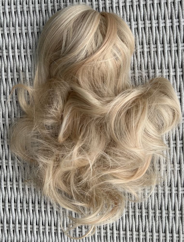 Premium Ultra włosy doczepiane, odcienie blondu, kucyk, treska,( 496 )