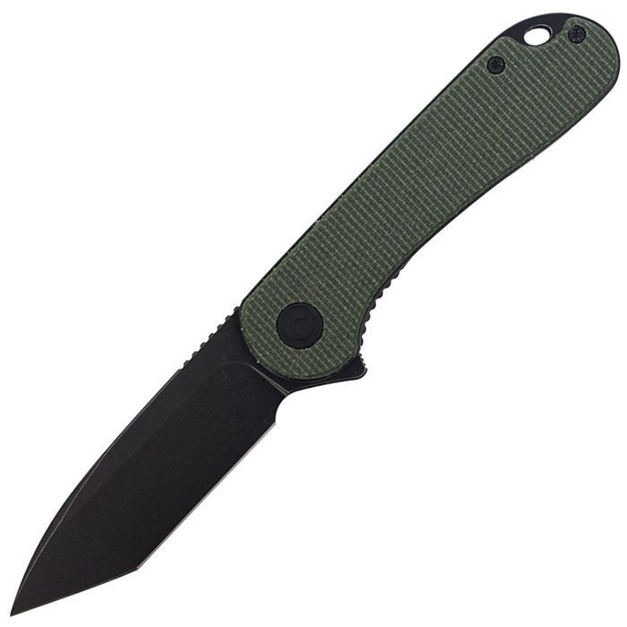 Nóż składany CIVIVI Elementum Flipper Green Micarta, Black Stonewashed