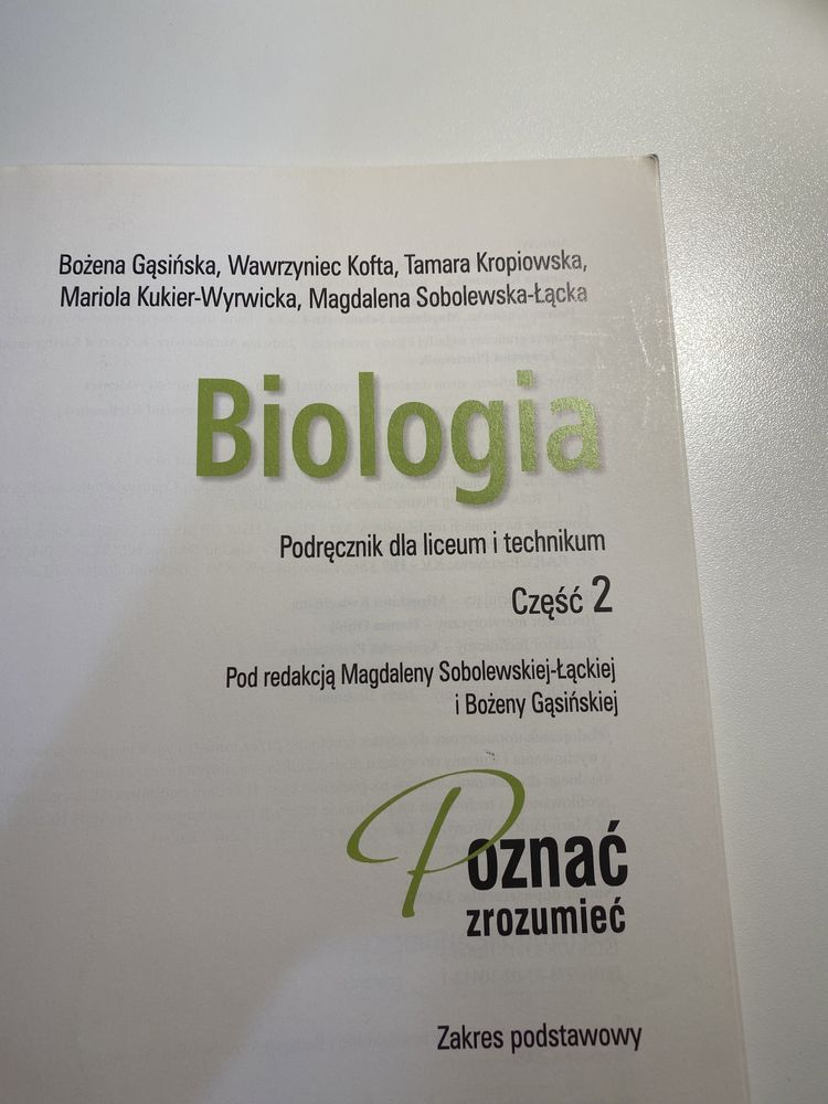 Podręcznik Biologia „Poznać zrozumieć” cz.2