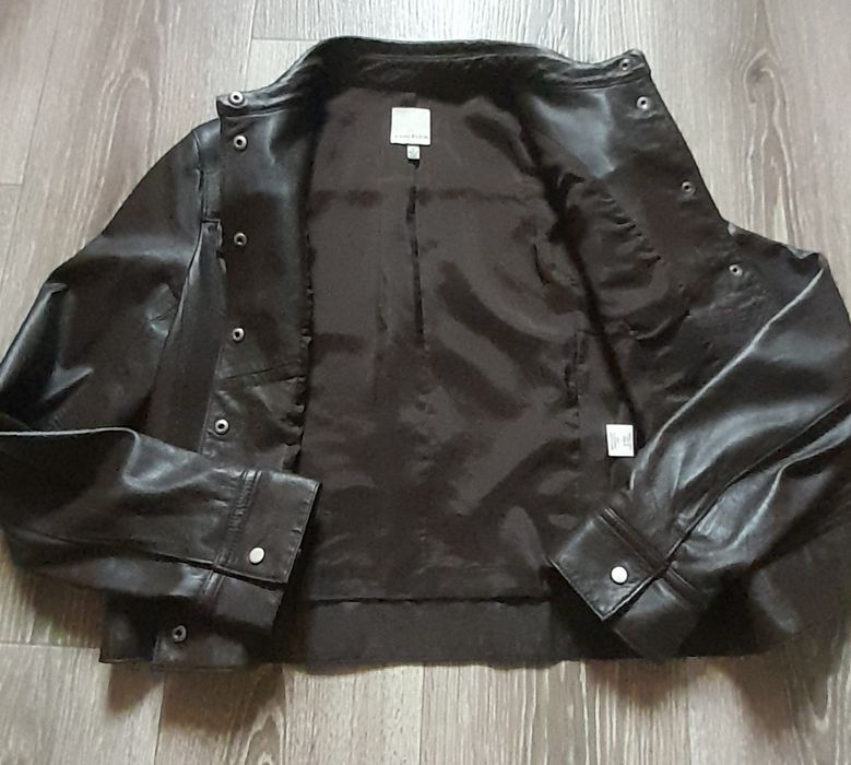 Кожаный пиджак куртка Anne Klein р.S