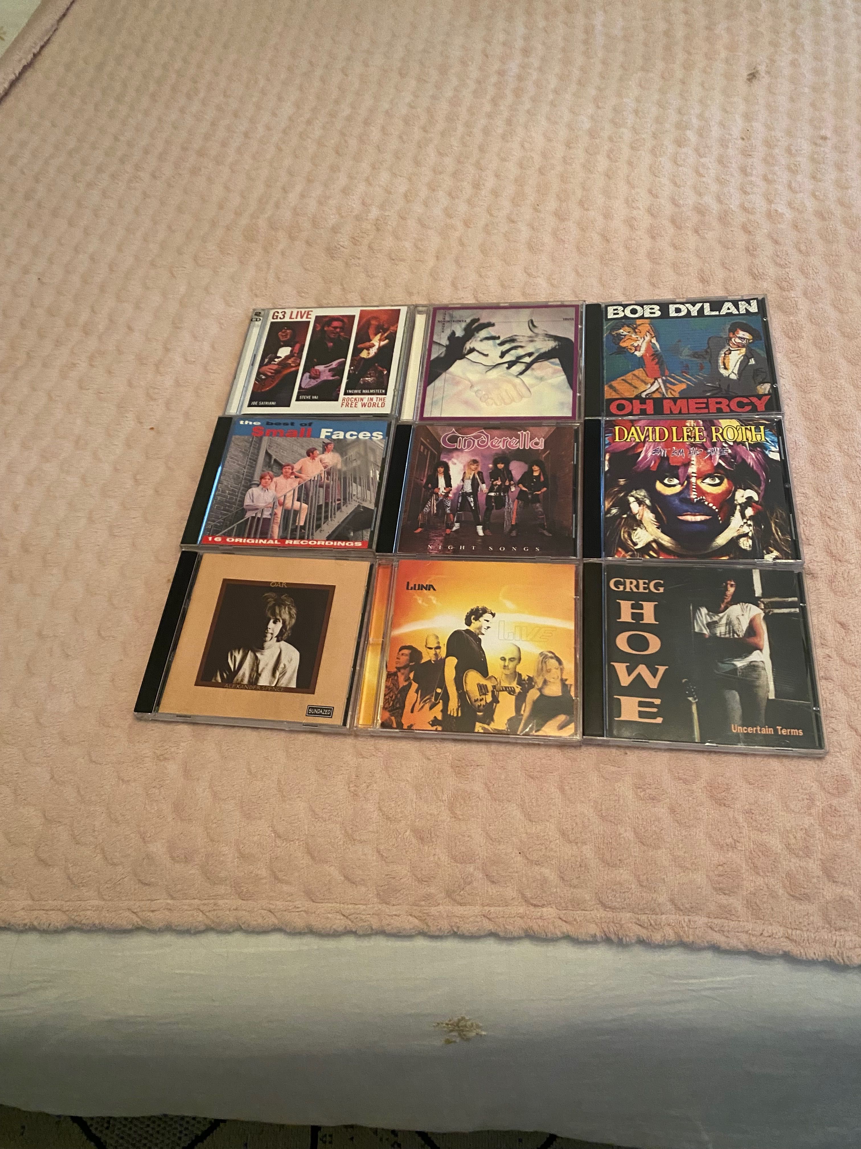 CDs de rock e pop