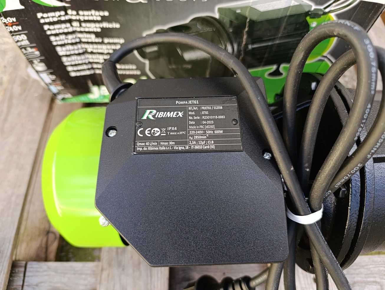 Pompa powierzchniowa Ribimex JET61 600W 240l/h obudowa żeliwna, Nowa