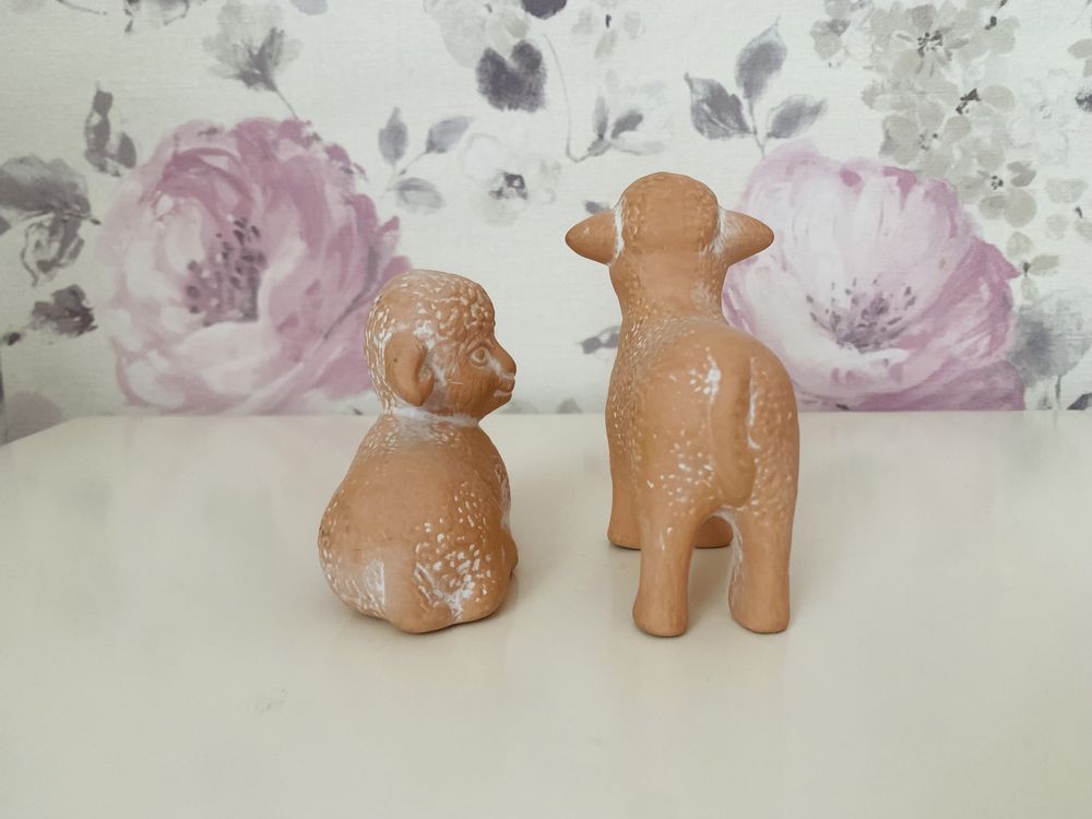 Ceramicze figurki baranki, ceramika, wielkanoc baranek