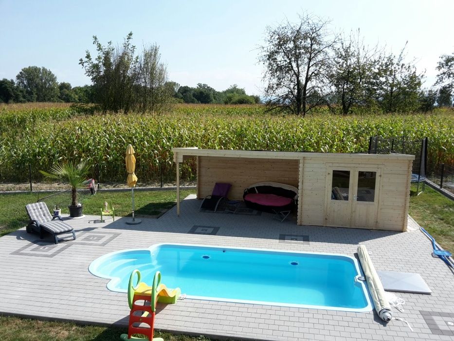 Basen Ogrodowy + FILTRACJA 7,10x3,10x1,55m Poliestrowy , Laminat