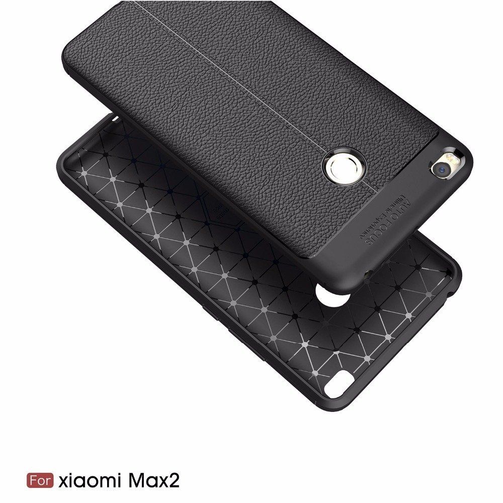 Etui Carbon Leather Case - Xiaomi Mi Max 2 Czarny /Black