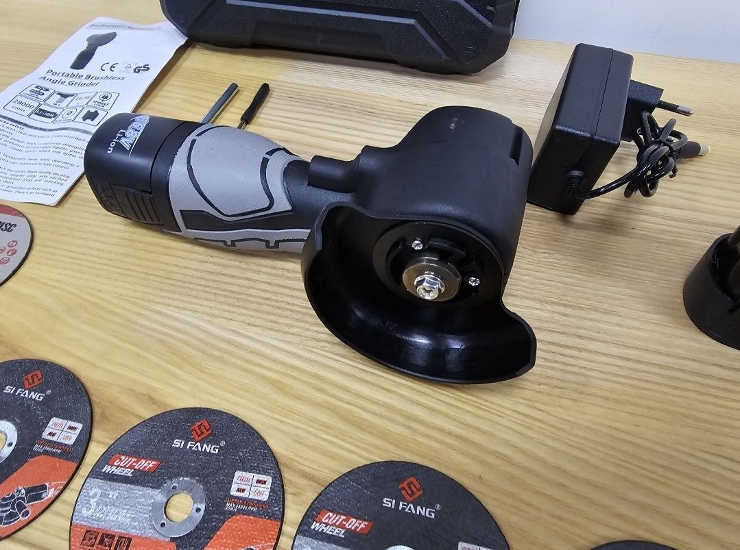 11дисків Болгарка аккумуляторная Kuang Tian 16.8V 76диск Мини болгарка