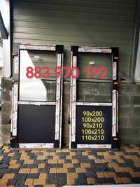 Drzwi PCV 100X200 100x210 90x210 90x200 Sklepowe garażowe wejściowe