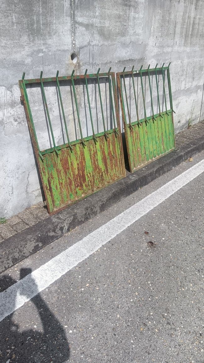Portão em ferro de duas folhas