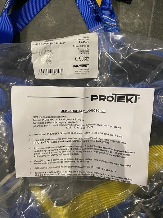 Sprzedam szelki bezpieczenstwa P-05SmX Protekt M-XL