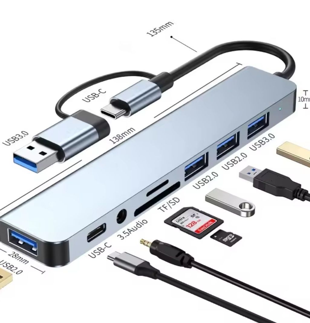 Док-станция (хаб)  USB , type-c.
