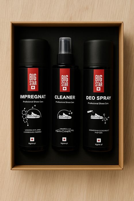 Zestaw prezentowy Big Star: Deo spray + Impregnat + Cleaner