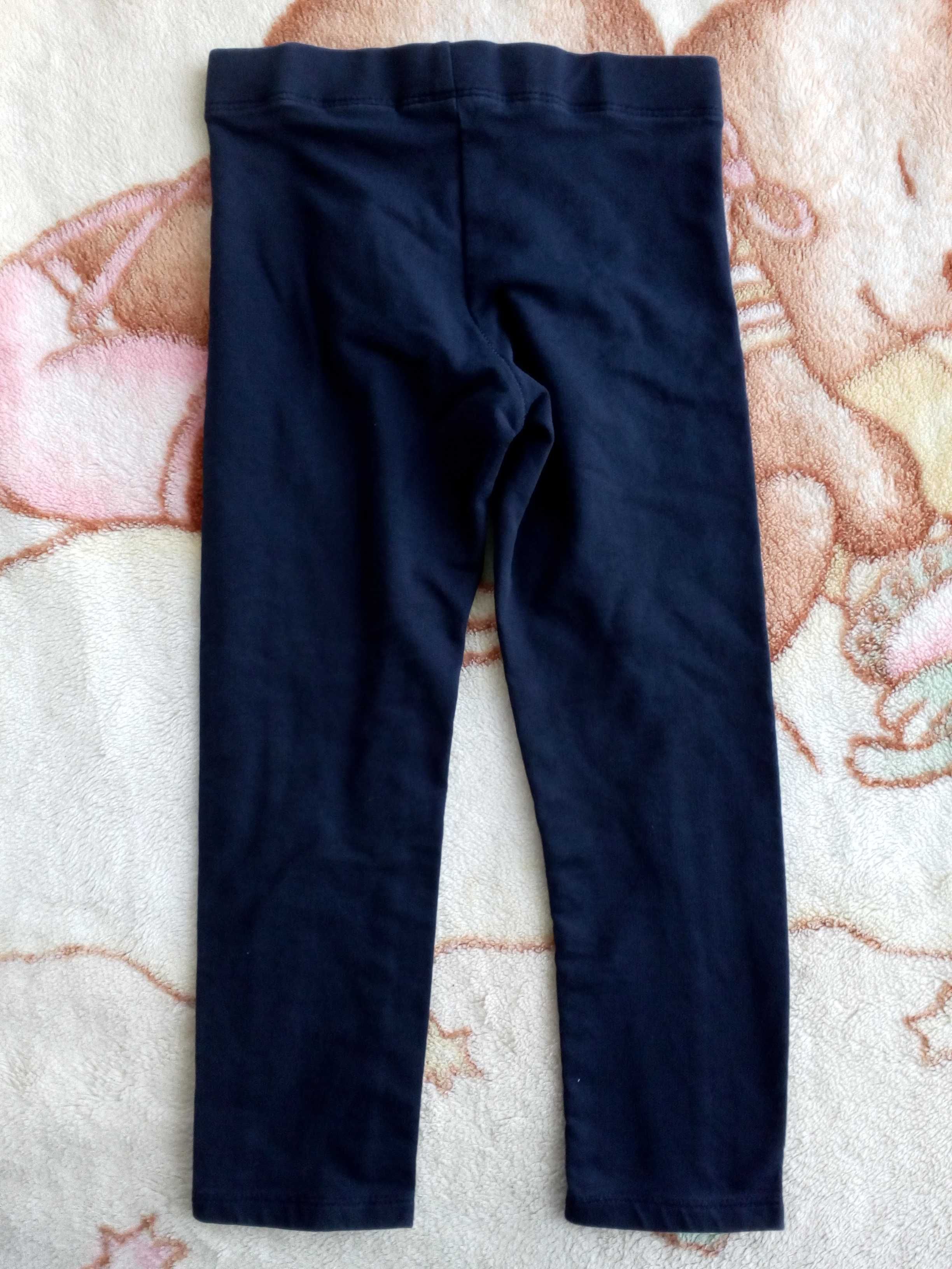 Granatowe legginsy H&M 110 jak nowe