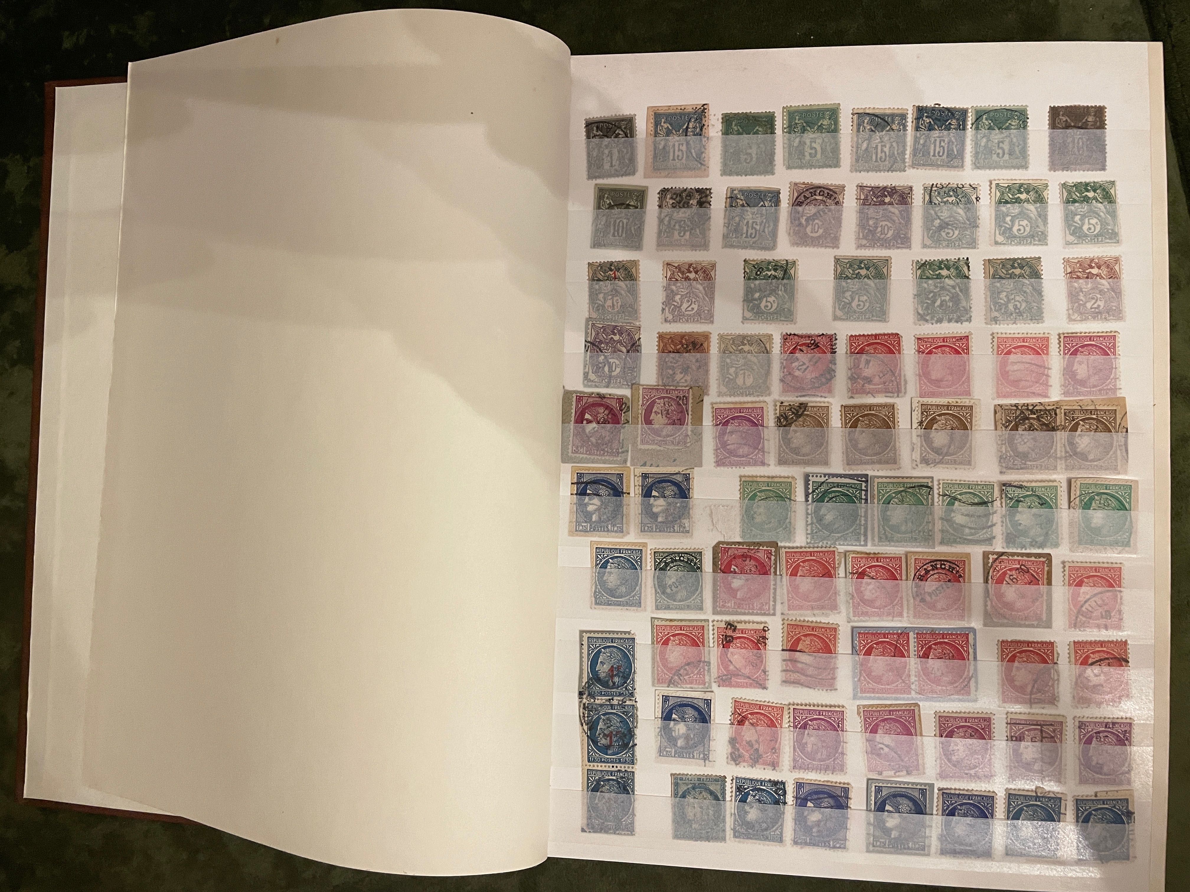 Почтовые марки гашенные, 1000 шт колекція France Франция+ Альбом