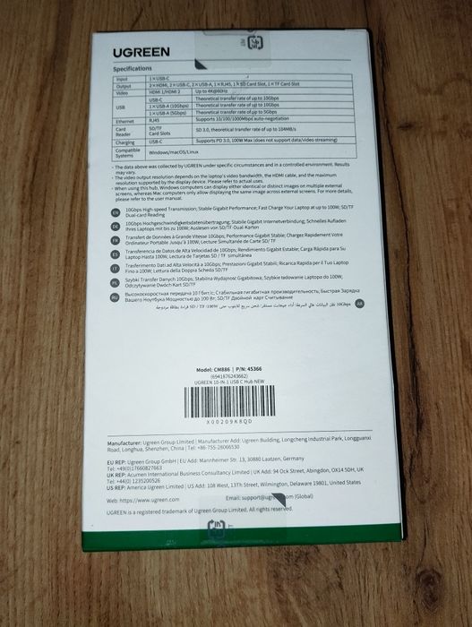 Hub Ugreen 10 in 1 stacja dokująca