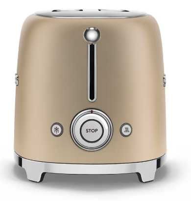 Тостер SMEG TSF01CHMEU матовий шампань смег TSF01