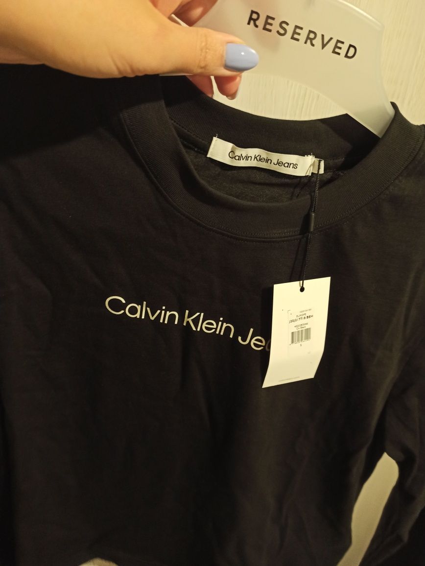 Nowa z metkami orginalna Bluzka koszulka tshirt CalvinKlein S czarna d