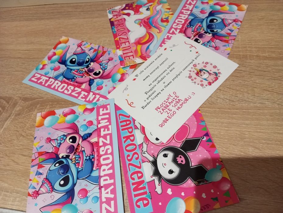 Zaproszenia urodzinowy 6szt