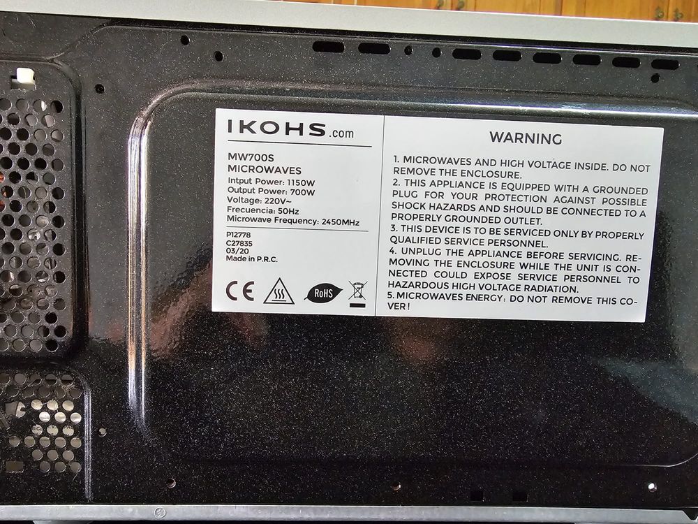 Microondas IKOHS cinzento 20L