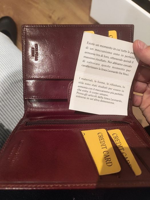 Carteira firenze Leonardo da Vinci