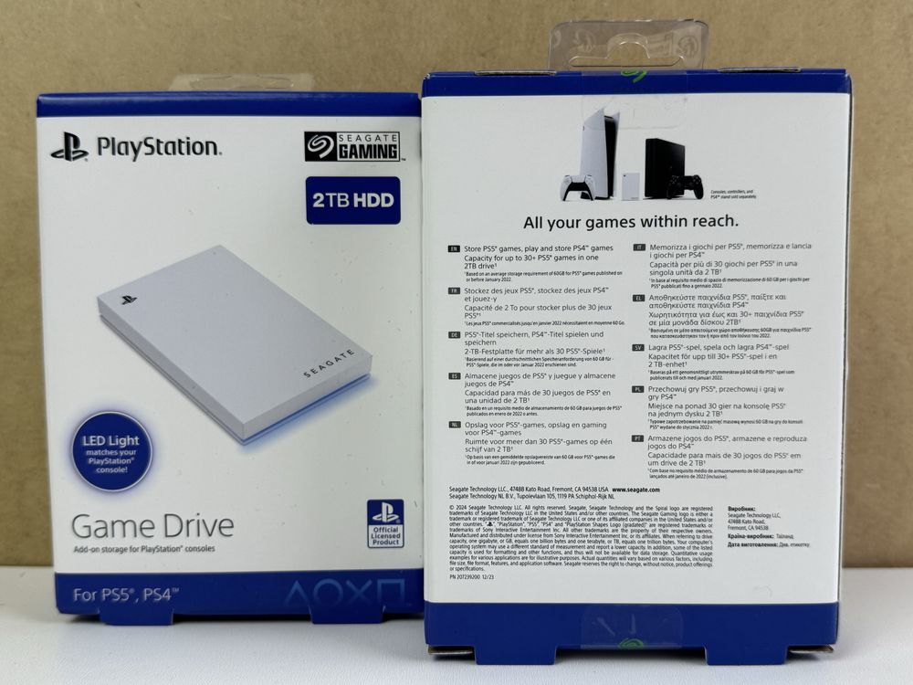 Новий зовнішній жорсткий диск Seagate Game Drive для PS4/PS5 2 ТБ
