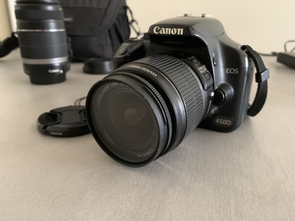 Canon EOS 450D + 18-55mm + mala