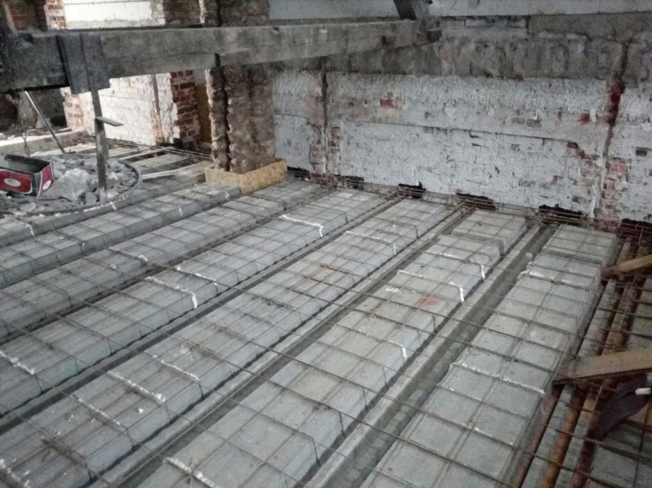 Rozbiórki, montaż podciągów, nadproży, wymiany stropów, przegłębienia