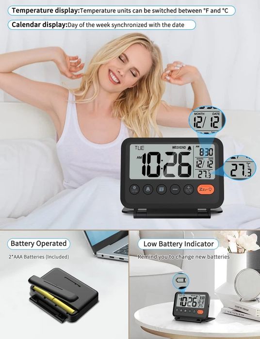 AlwaysH Small Digital Alarm Clock 6201 — компактний цифровий будильник