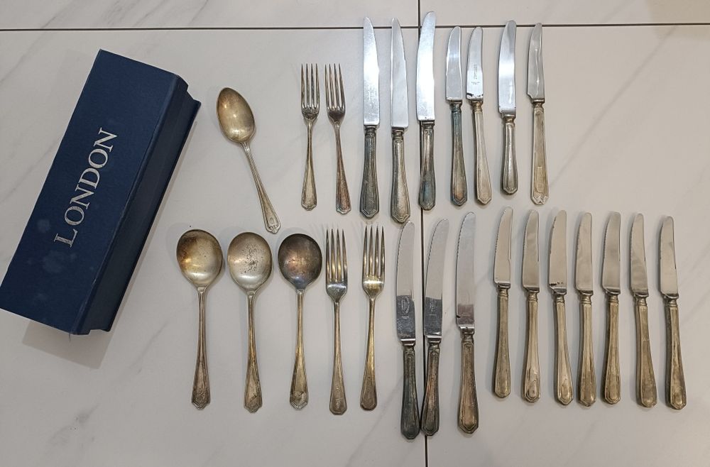 Sztućce angielskie rarytas - łyżki, noże, widelce
