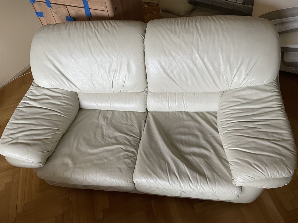 Sofa, kanapa skórzana bez funkcji spania