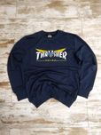 Продам лонгслів sweatshirt Thrasher Venture dark blue sk8 Y2K
