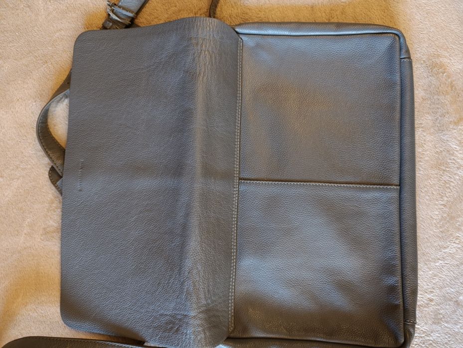 Кожаная сумка портфель для нетбука через плечо Paul Costelloe, Англия