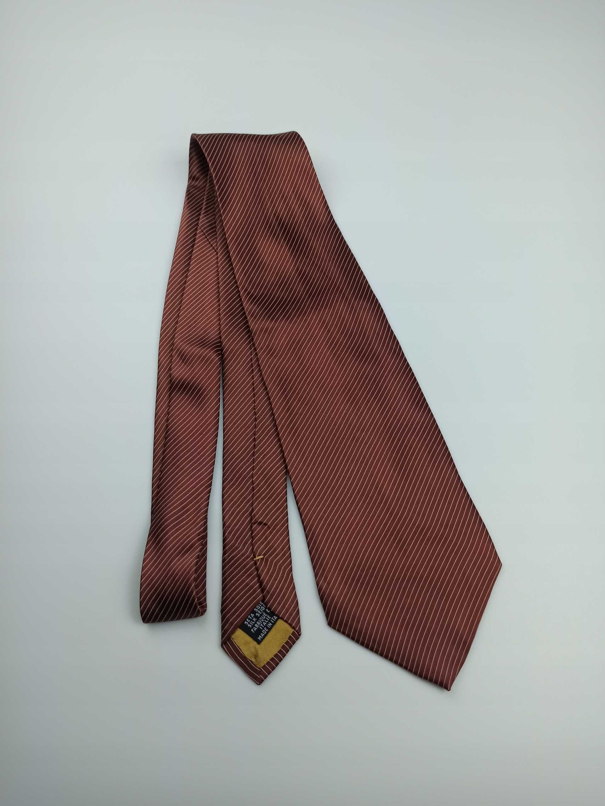 Yves Saint Laurent YSL jedwabny krawat w paski ysl35