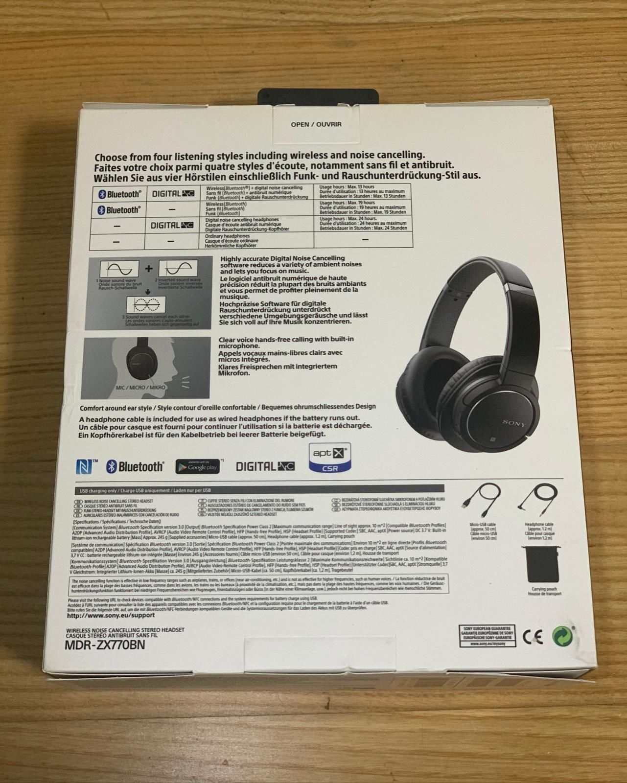 Headphones Sony MDR-ZX770BN bluetooth