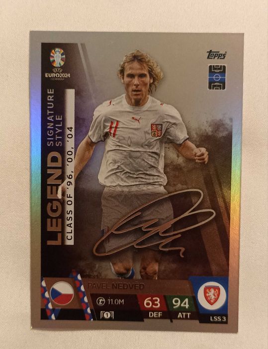 carta Lss3 Match Attax Euro 2024
Pavel Nedvěd