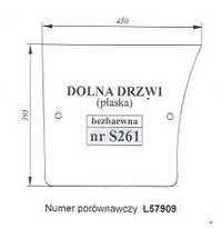 John Deere 940, 1040, 1140, 1550, 1640,  - szyba S 261