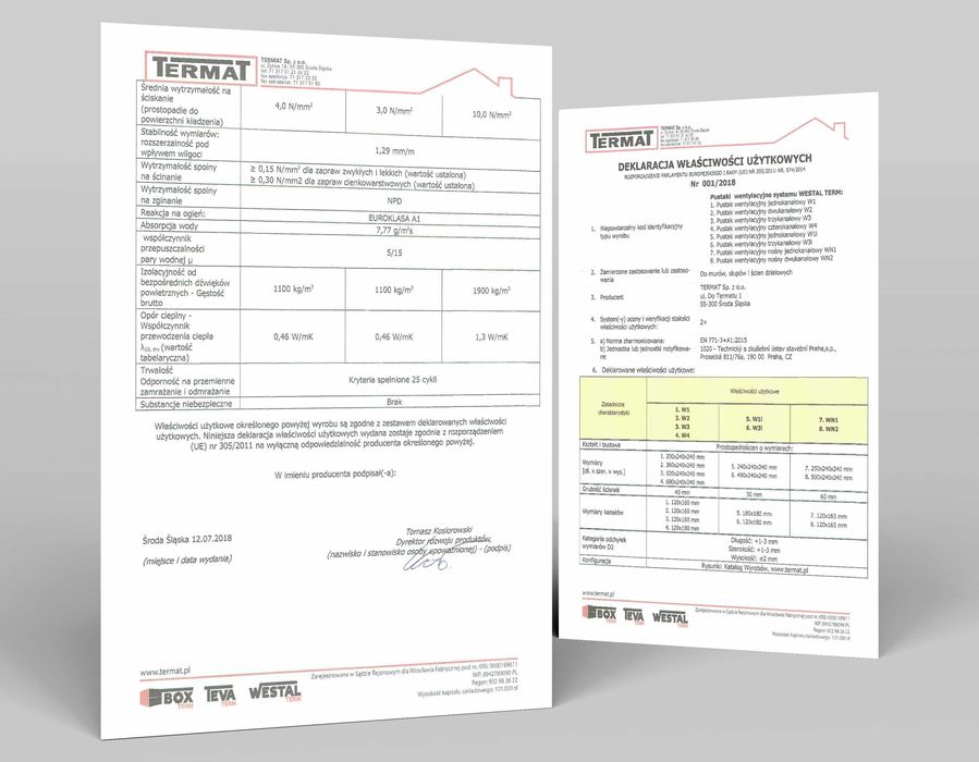 Komin systemowy ceramiczny - wysokość 5m Kw Fi 180/200 Uniwersal
