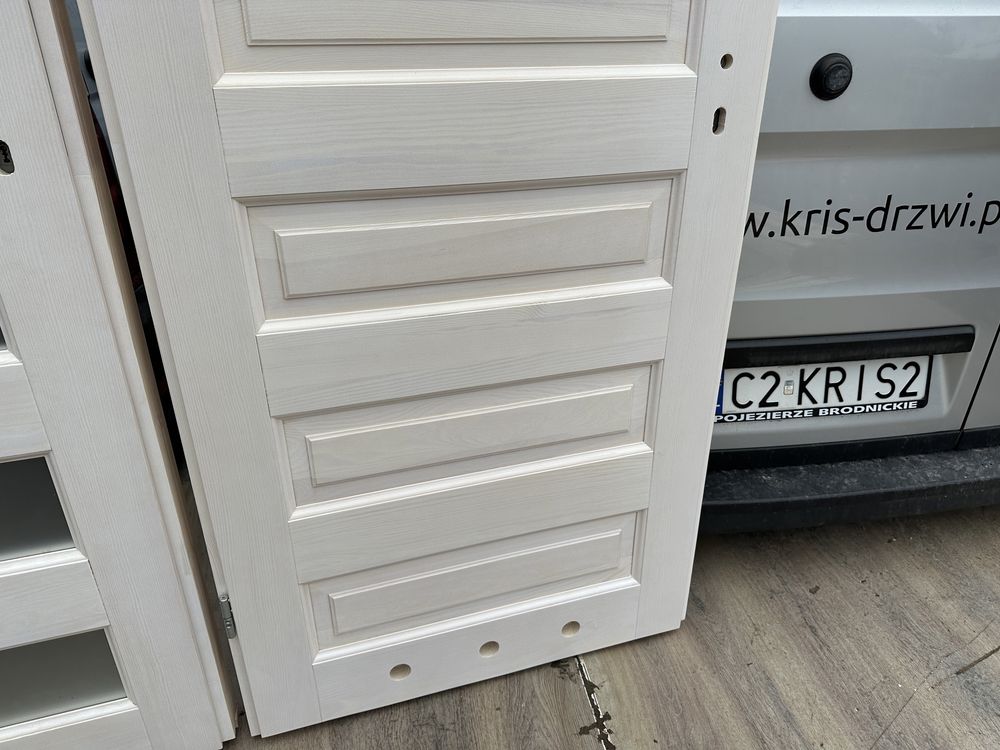 Drzwi wewnętrzne drewniane OD RĘKI bielone Cała Polska
