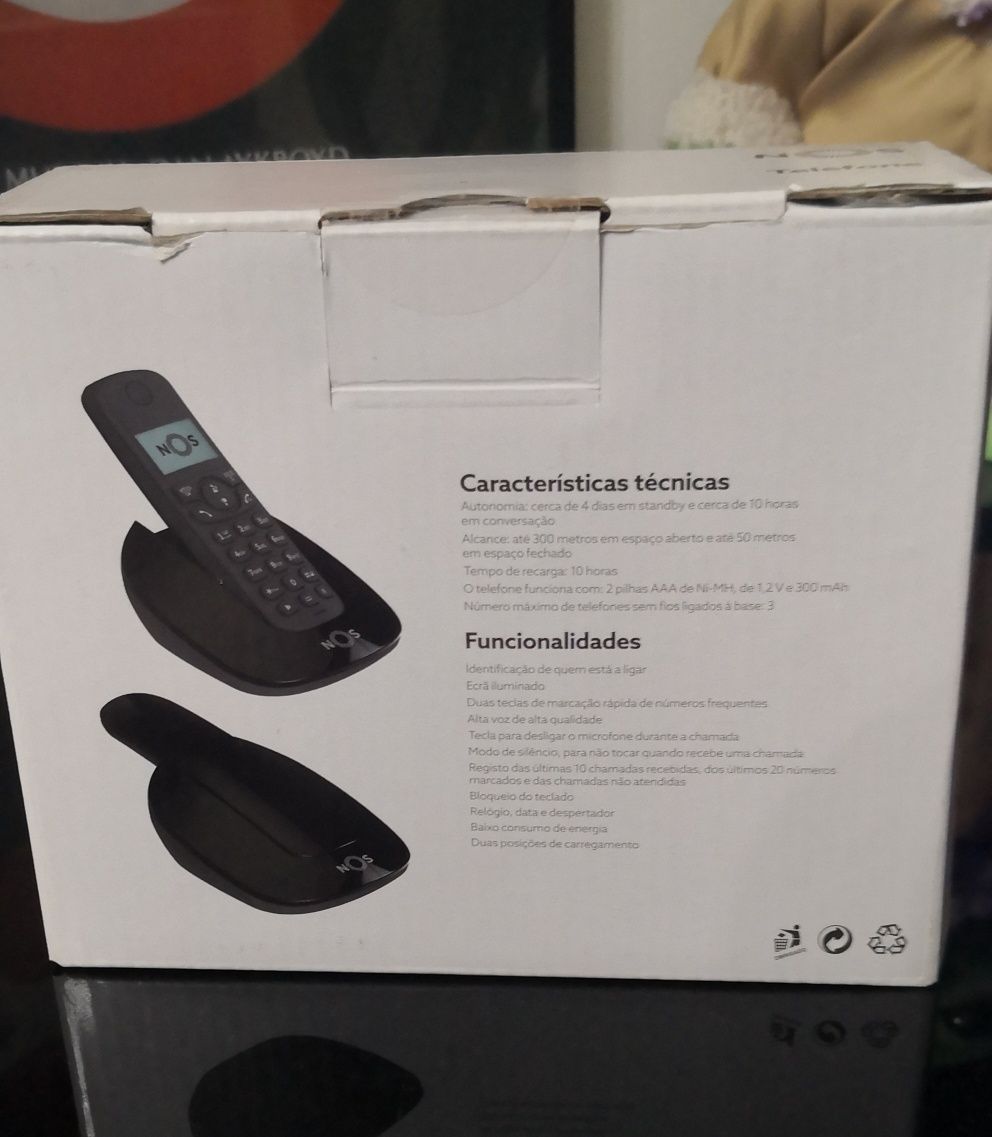 Telefone sem fios NOVO