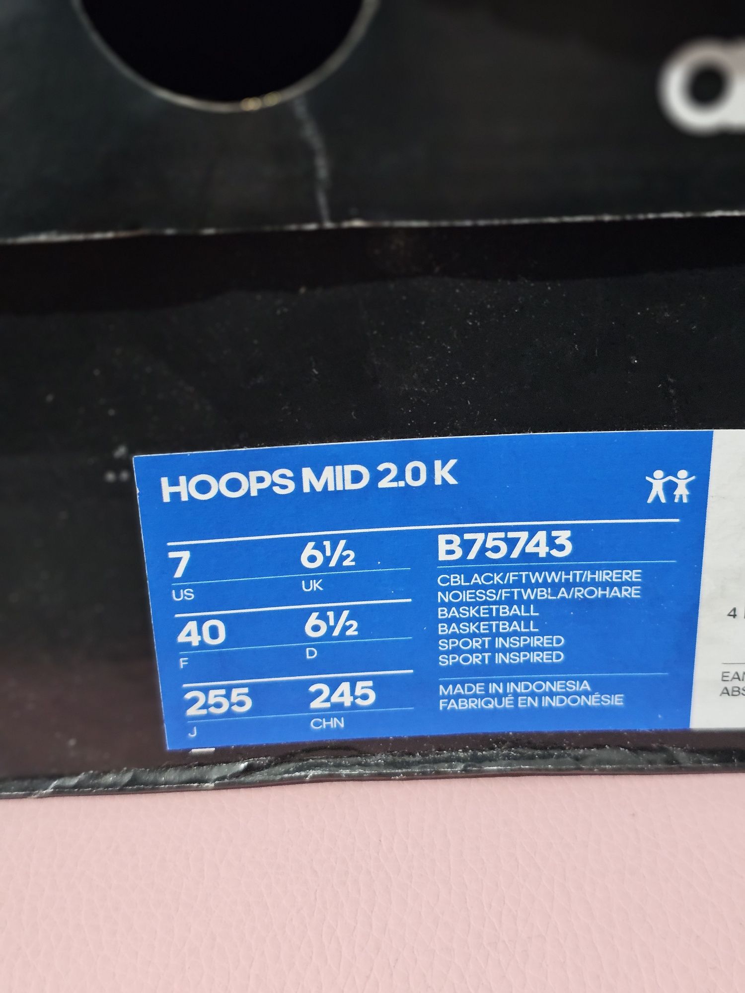 Buty nowe Adidas hoops mid 2.0 K rozmiar Eu 40 model b75743