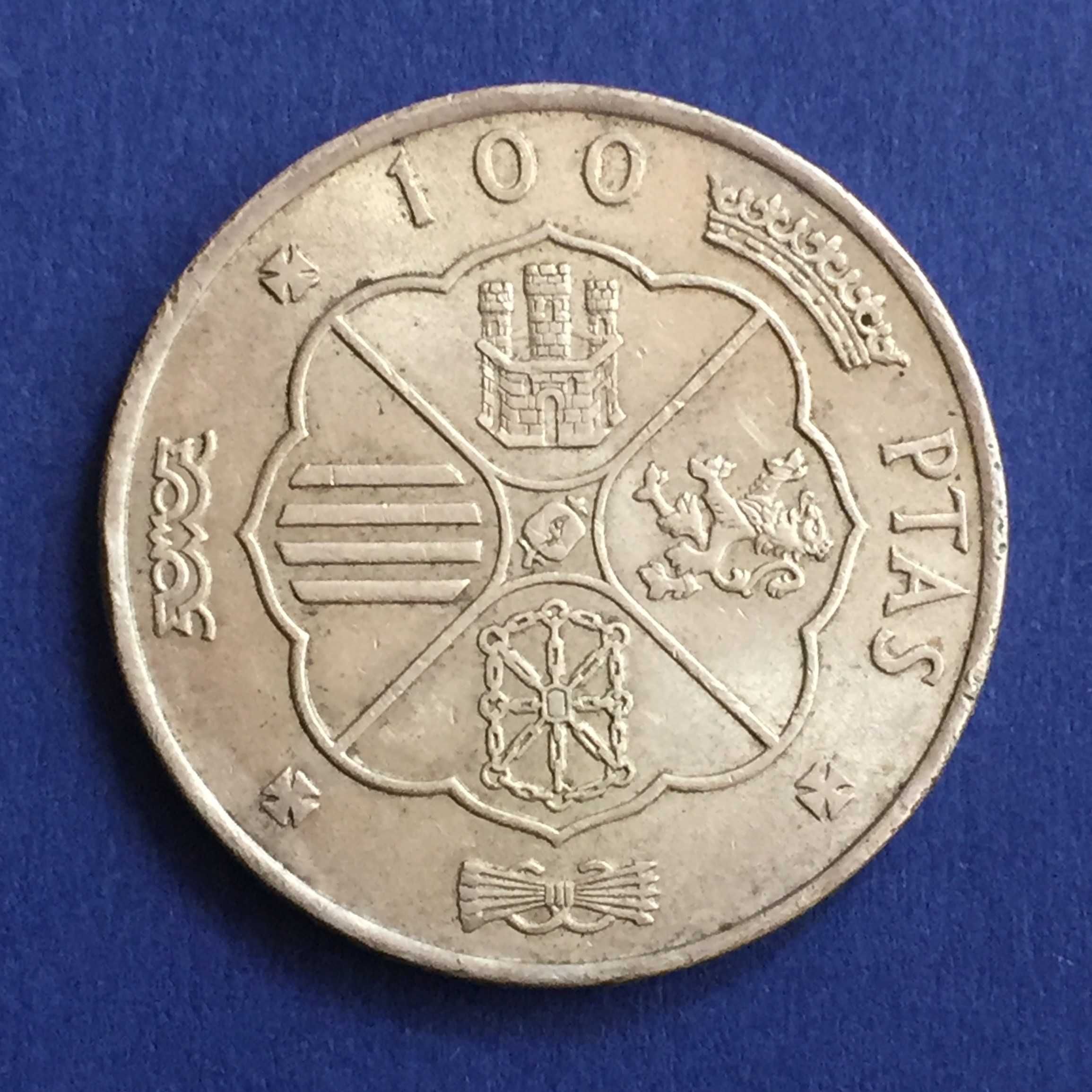 Espanha-moeda 100 pesetas 1966 *68* - prata
