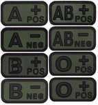 Patch Borracha em 3D c/ velcro Grupo Sanguineo