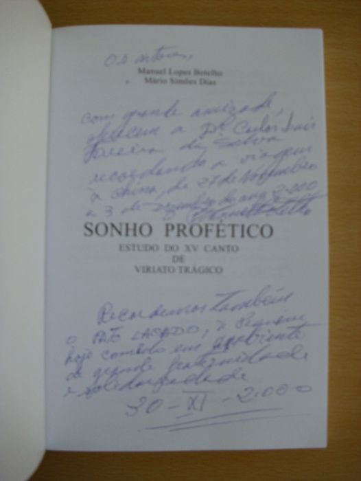 Sonho Profético de Manuel Lopes Botelho / Mário Simões Dias
