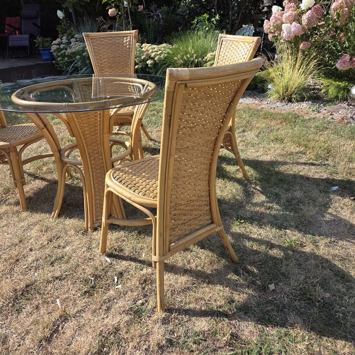 Komplet mebli rattan Krzesła i stolik