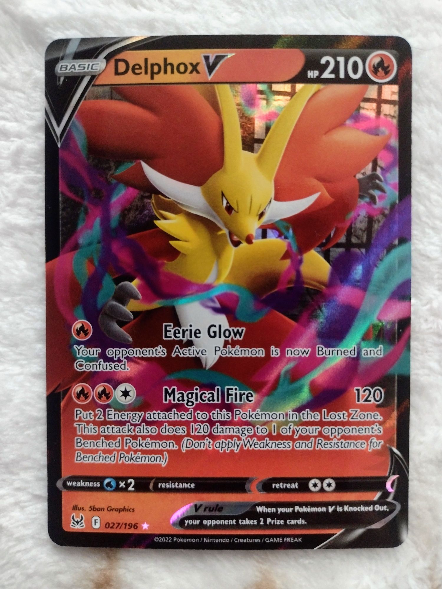 Delphox V Holo ultra Rare pokemon