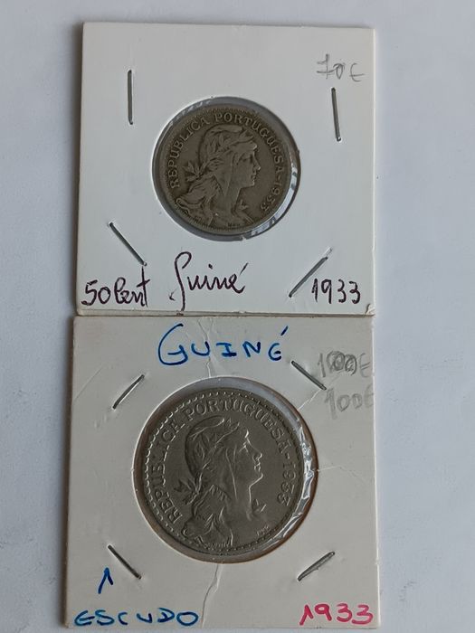 Moedas da Guiné  diversas.
