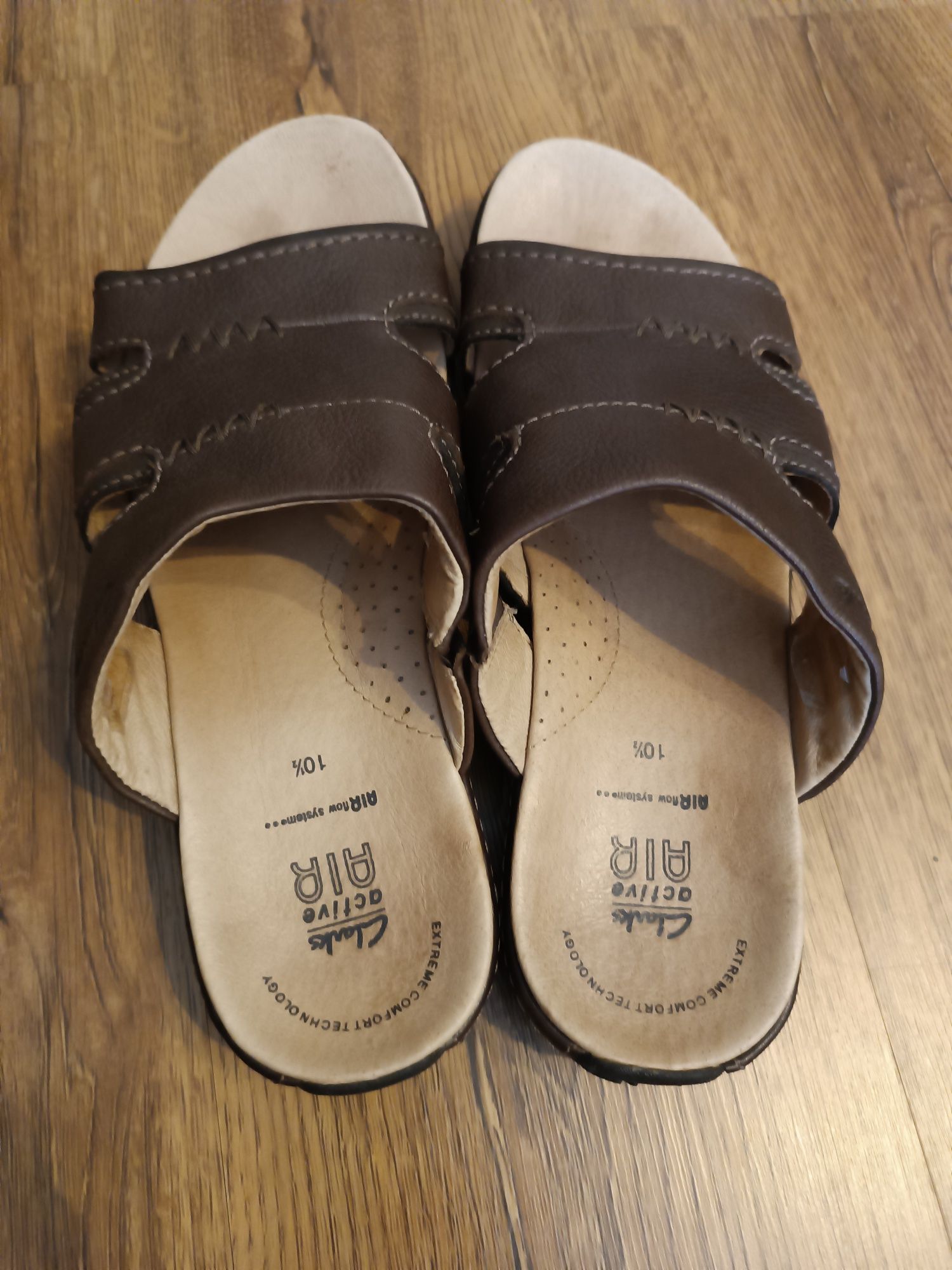 Шлепанцы Clarks,кожа,р.44,