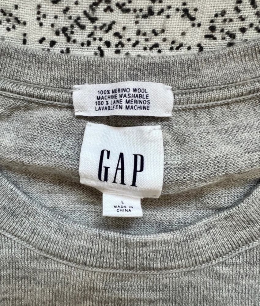Sweter z wełny merino GAP L