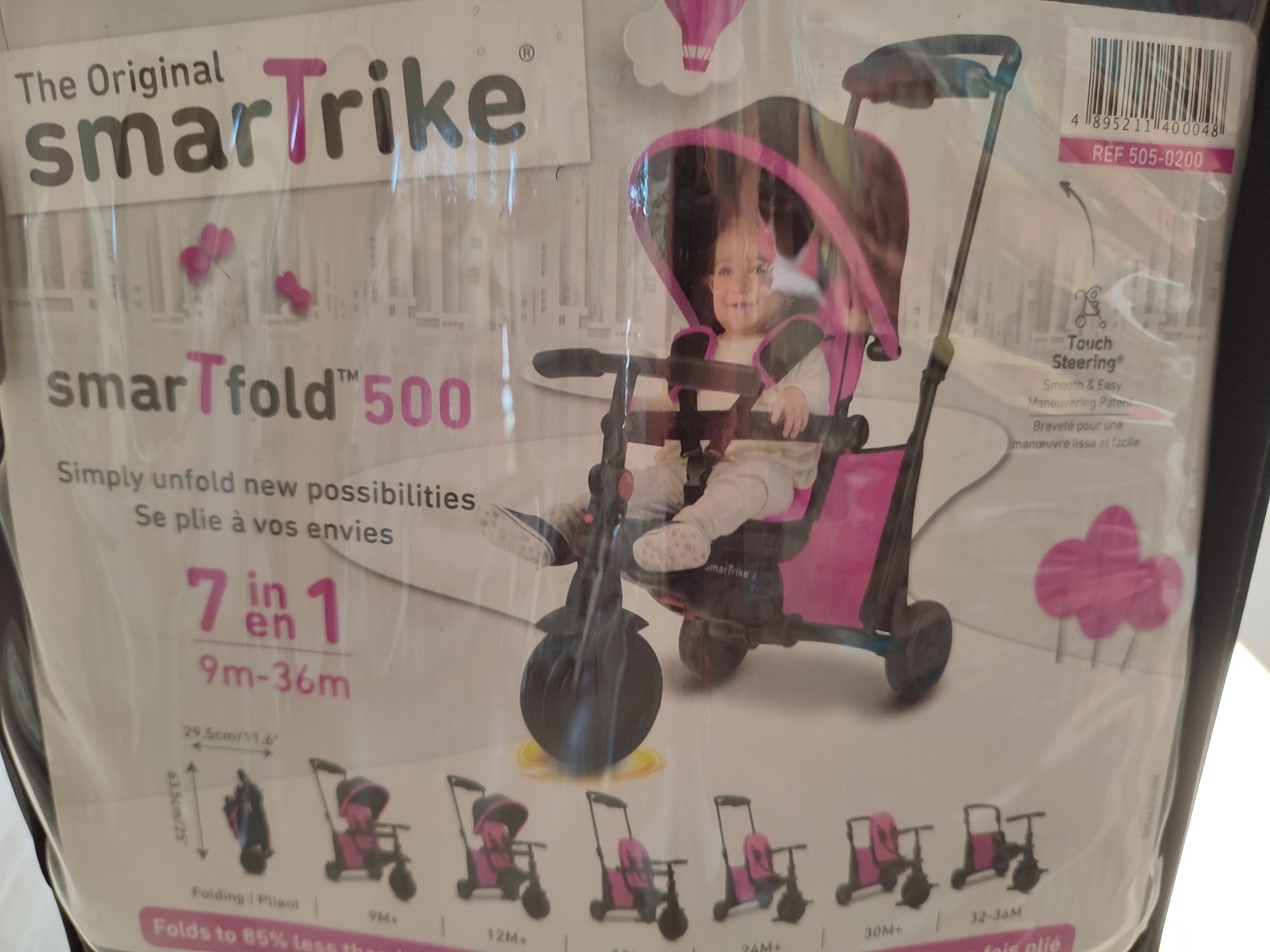 Smartrike smartfold 500, rowerek trójkołowy składany 7 w 1